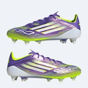 $270 Adidas F50 Elite SG Soccer Cleats Purple Green